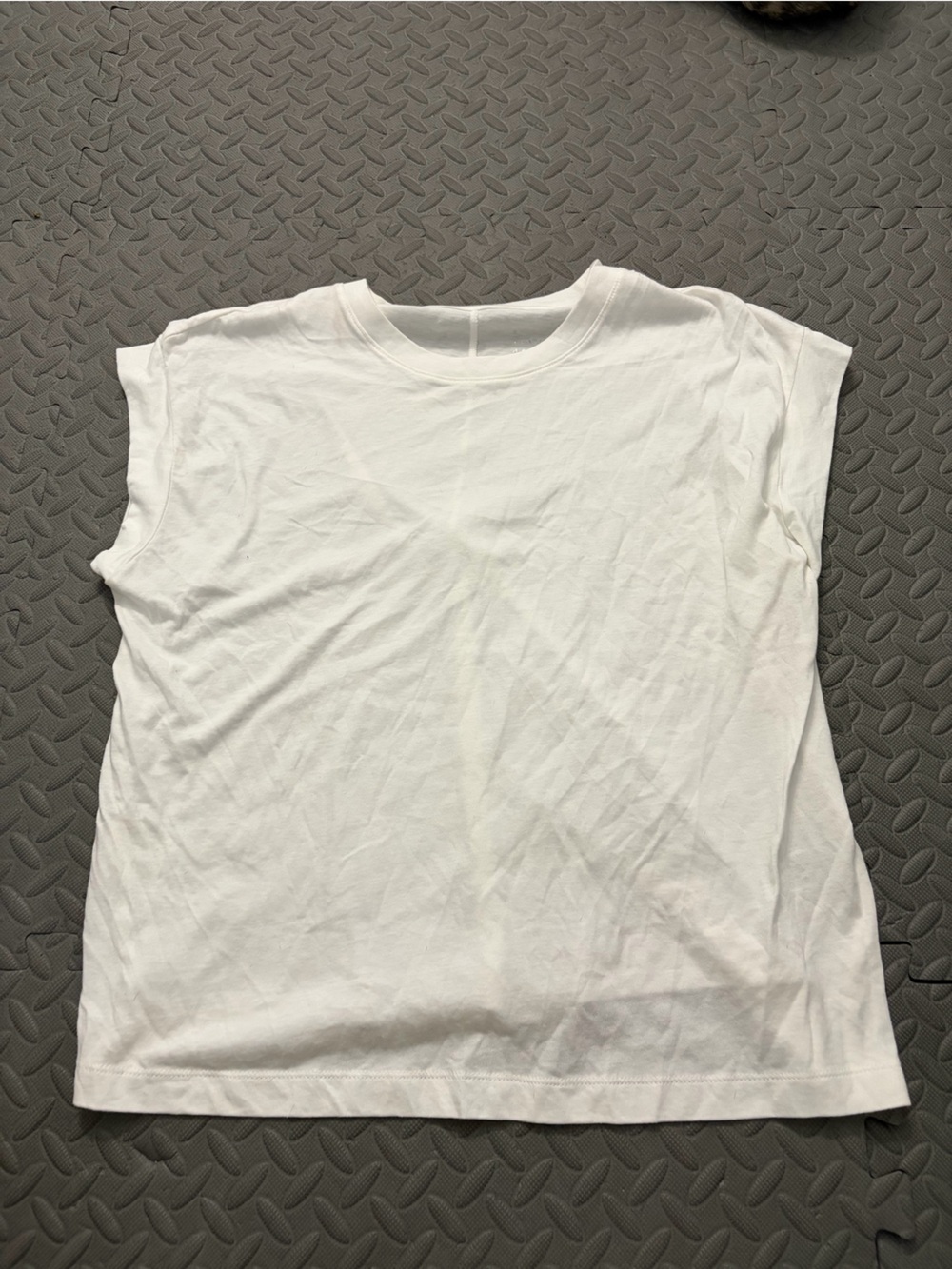 Women’s a new day cap Sleeve white T-shirt, large